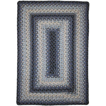 Homespice Decor 10 x 10 in. Juniper Ultra Durable Braided Rugs, Blue 621221
